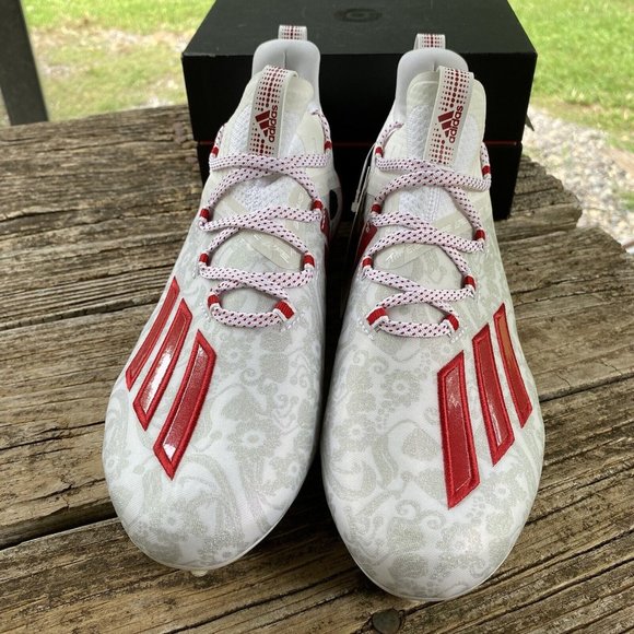 Adidas Adizero Reign Young‎ King Football Cleats FU6708 Floral RED Men\'s Size 8 main image 7